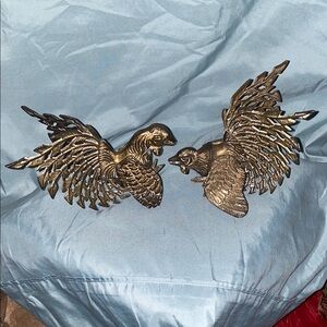 Vintage Italian Brass Fighting Roosters